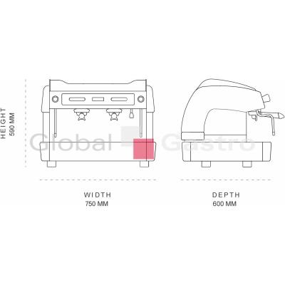Dvoupákový kávovar COMPASS II DualBoiler (černý) | Fiamma 117240211